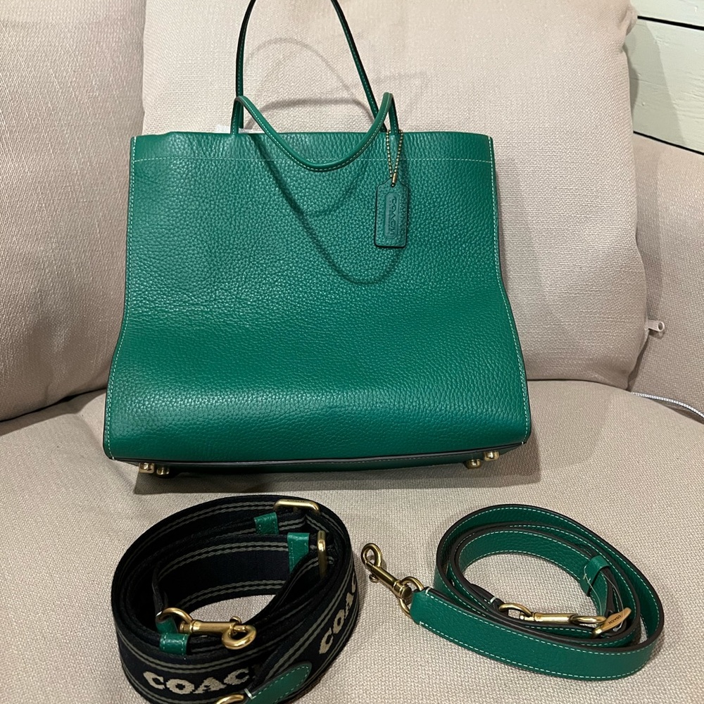 Coach Cashin Carry 32 Original Responsible Leather Green New w/out tags